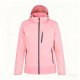 Women's Pink Outdoor Jacket - Water-resistant Breathable Adjustable Hood Hiking Windbreaker